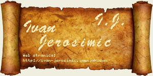 Ivan Jerosimić vizit kartica